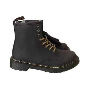Newt Dr. Martens 1460 J Kids Size 2 Dark Brown Leather Boots
